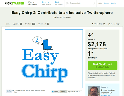 Easy Chirp Kickstarter