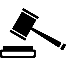 gavel - black and white illustration