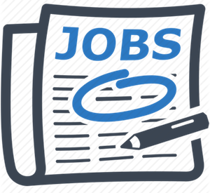 newspaper icon says jobs